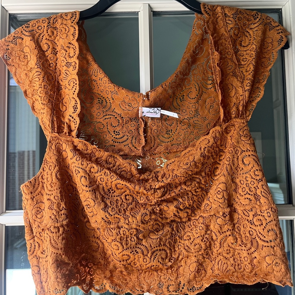 Orange Lace Bralette